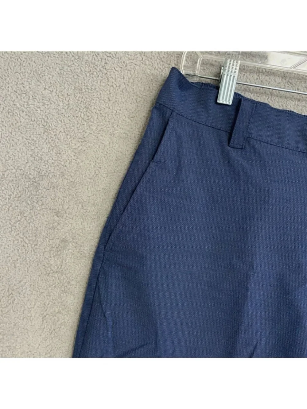 NWT Banana Republic Men's 36 Navy Blue Stretch Shorts Flat Front Casual J1975